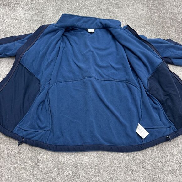 Columbia Fleece Jacket Mens Large Blue Full Zip Pockets Outdoor Hiking Trekking - Picture 6 of 16